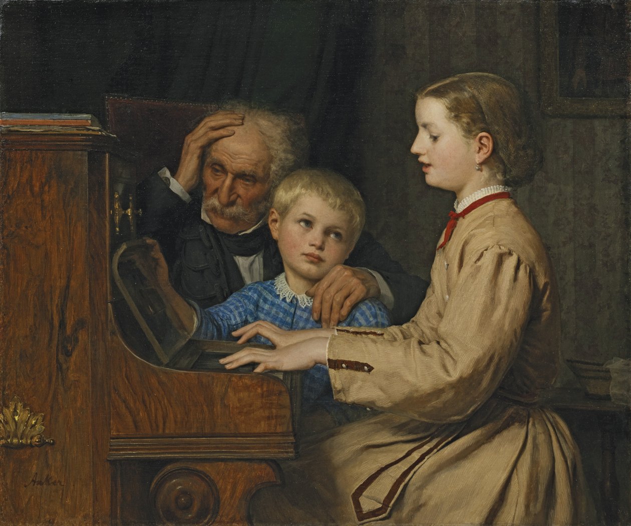 Isänmaan laulu, 1874 tekijältä Albert Anker