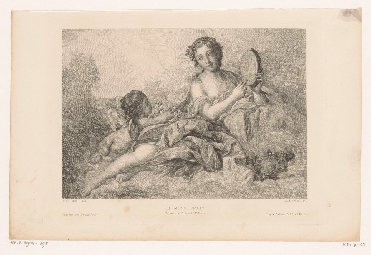 Muse Erato putolla ja tamburiinilla La muse Erato (kokoelma Richard Wallace) (otsikko esineessä) tekijältä Albert Ardail