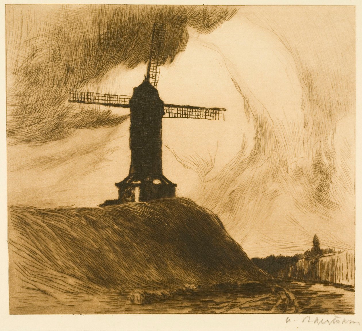 Mühle auf den Wällen I (Brügge) tekijältä Albert Baertsoen