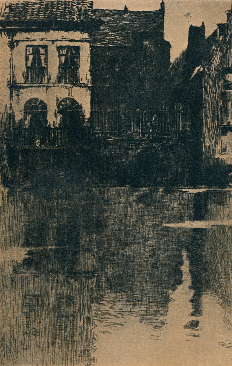 Vanhat talot veden äärellä, c 1886-1906, 1906-7 tekijältä Albert Baertsoen