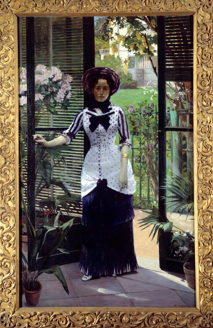 Kasvihuoneessa Albert Bartholomen (1848-1928) maalaus 1881 Su. 1,42 x 2,33 m Pariisi, Musee d