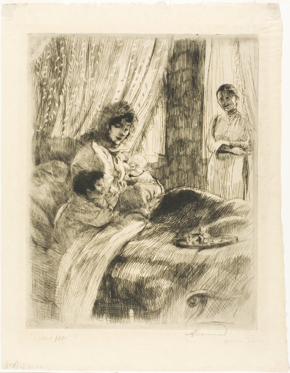 Aamiainen, lautanen neljä alkaen Woman tekijältä Albert Besnard