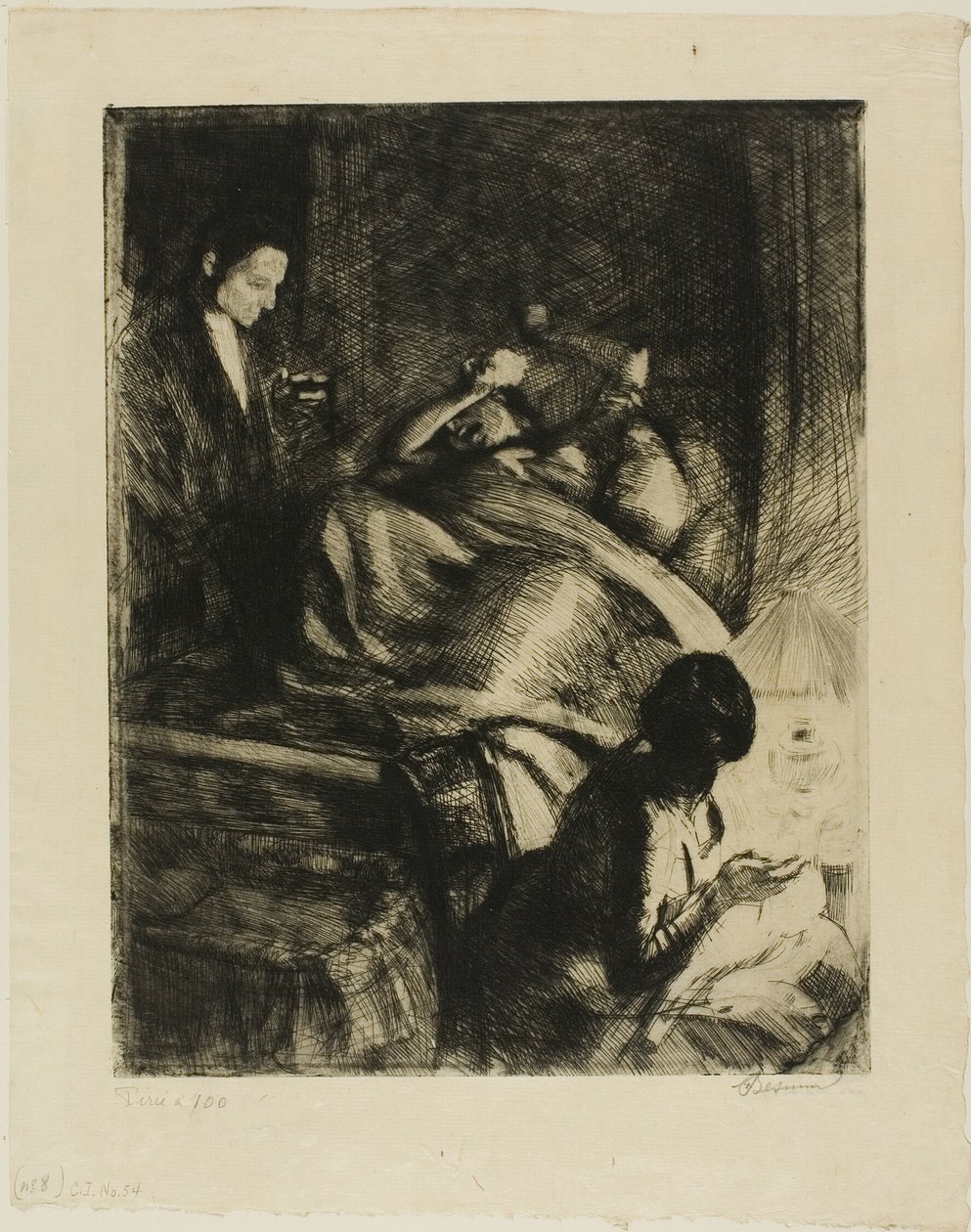 Toimitus, levy kolme Woman tekijältä Albert Besnard
