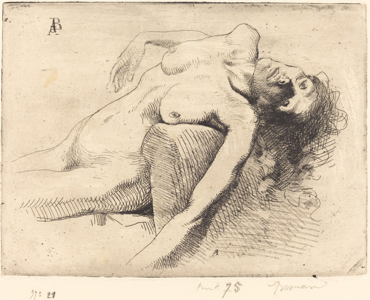 Kuoleva nainen tekijältä Albert Besnard
