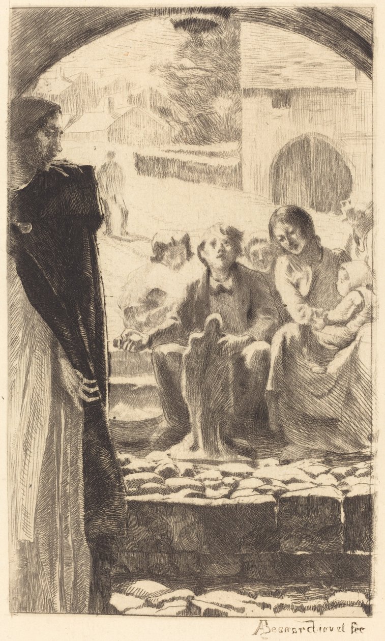 Pierre kopioi neitsyen Marlyn kirkon portaalista tekijältä Albert Besnard