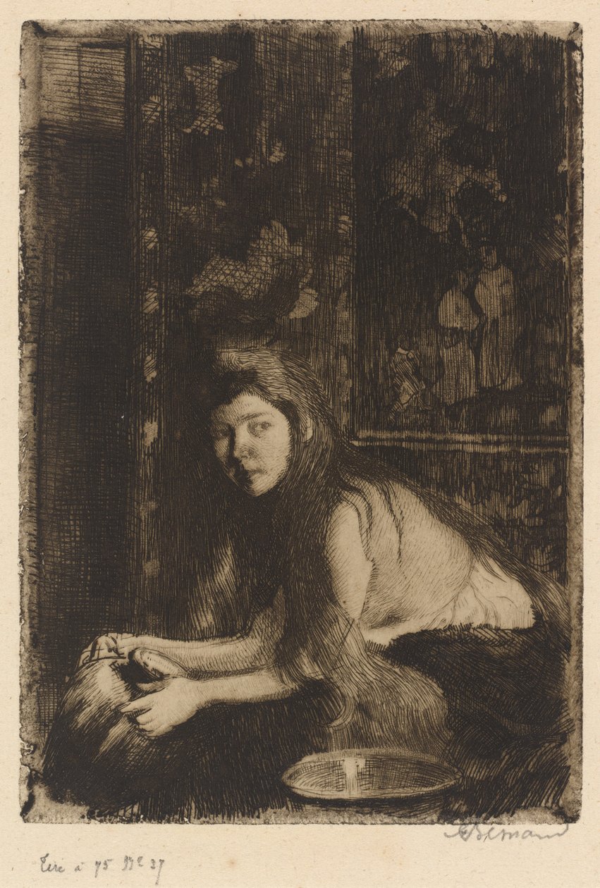 Dona amb un gerro (La femme au vase) finlandès tekijältä Albert Besnard