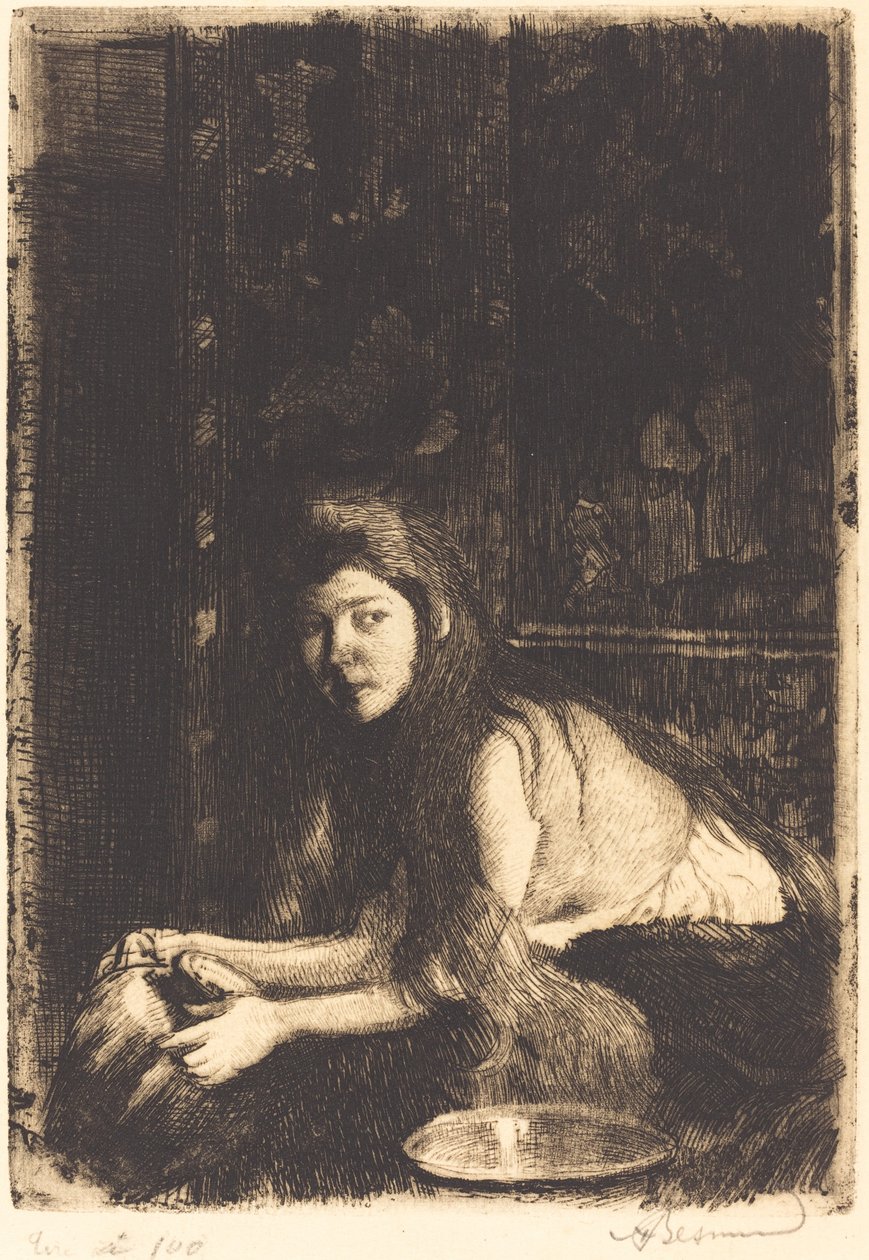 Nainen maljakolla (La femme au vase) tekijältä Albert Besnard