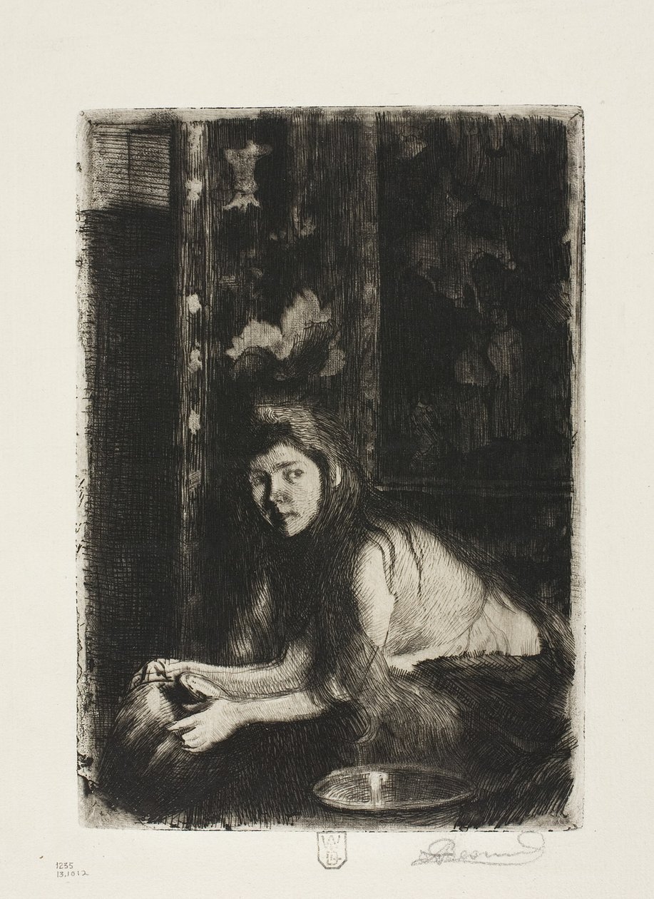 Nainen maljakon kanssa tekijältä Albert Besnard