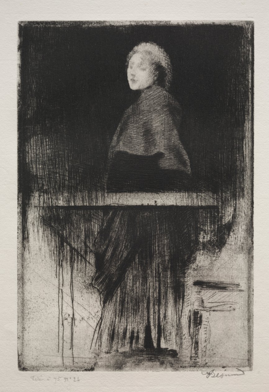 Nainen viitta kanssa tekijältä Albert Besnard