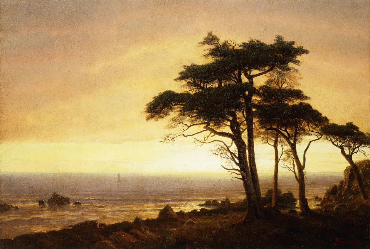Kalifornian rannikko, tekijältä Albert Bierstadt