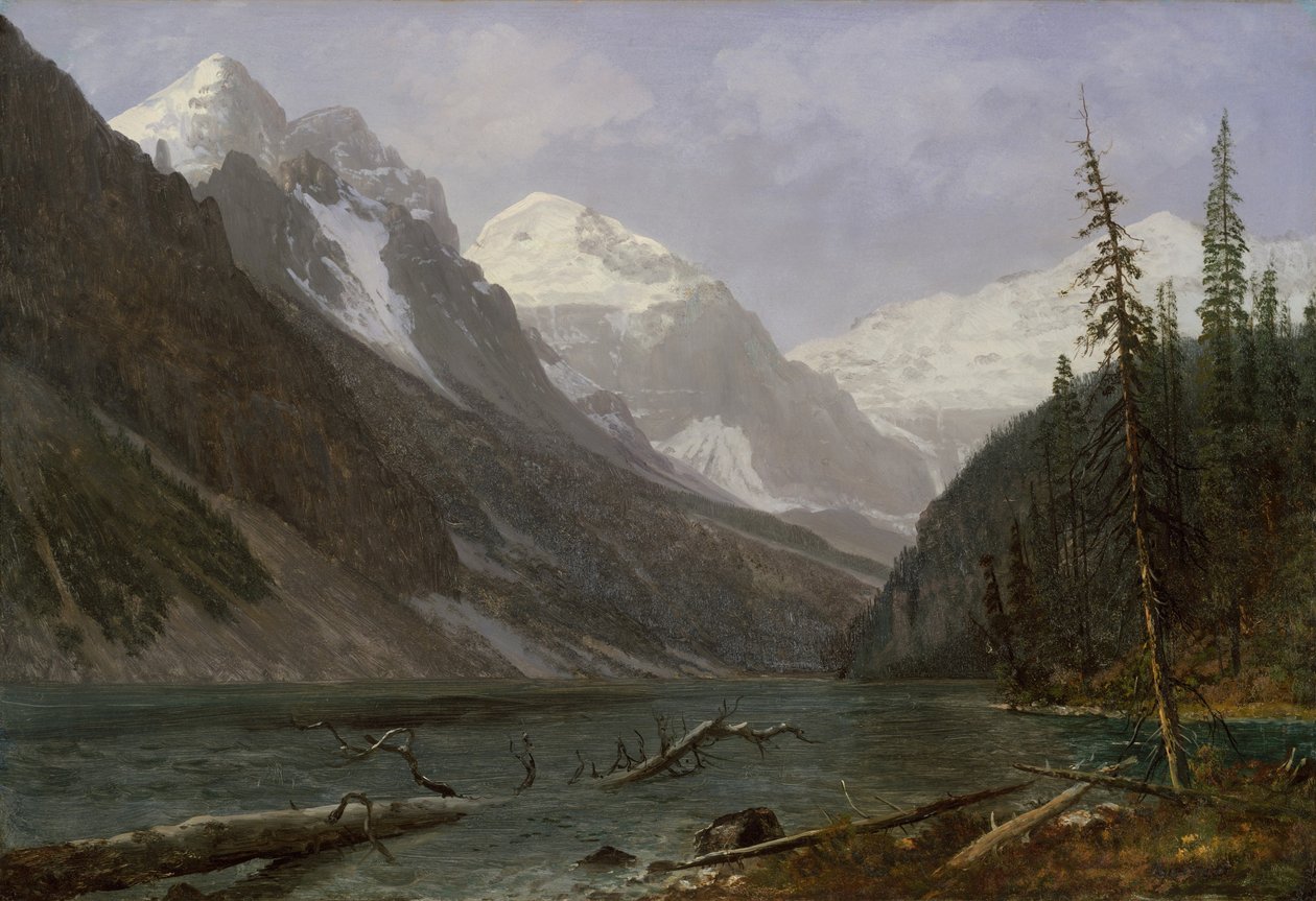 Kanadan Kalliovuoret (Lake Louise) tekijältä Albert Bierstadt