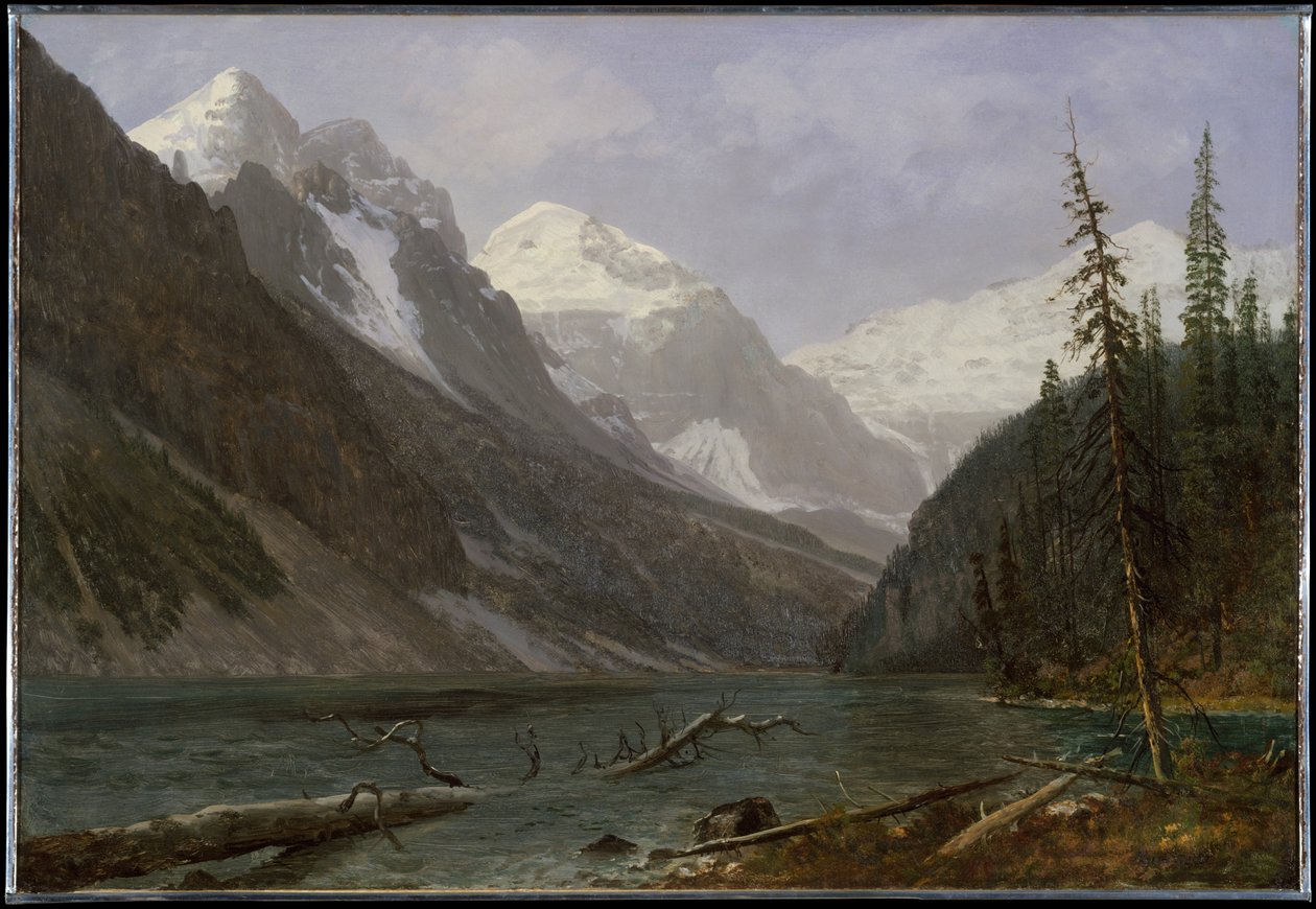 Kanadan Kalliovuoret (Lake Louise) tekijältä Albert Bierstadt