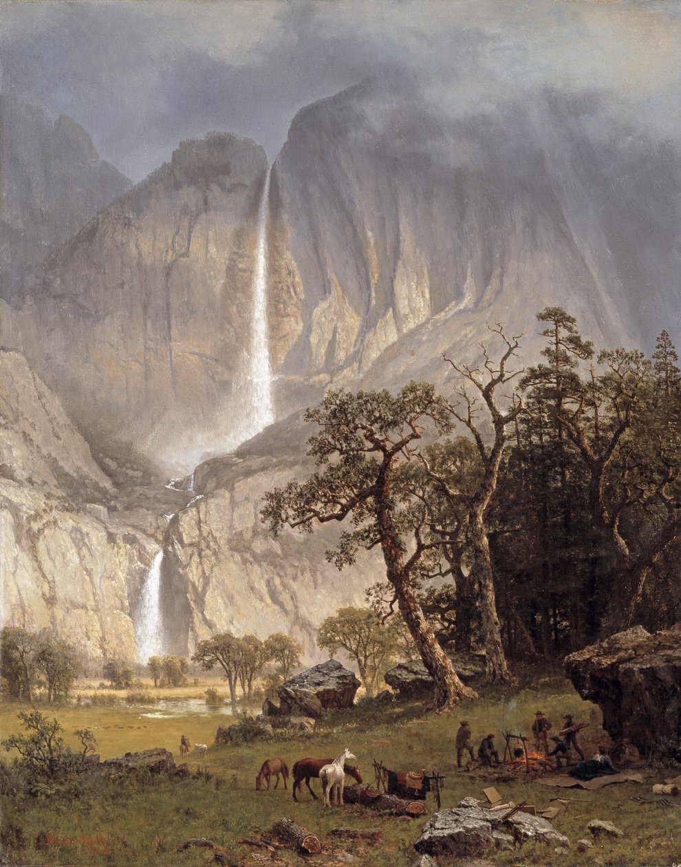 Cho-looke, Yosemiten putous, 1864 tekijältä Albert Bierstadt