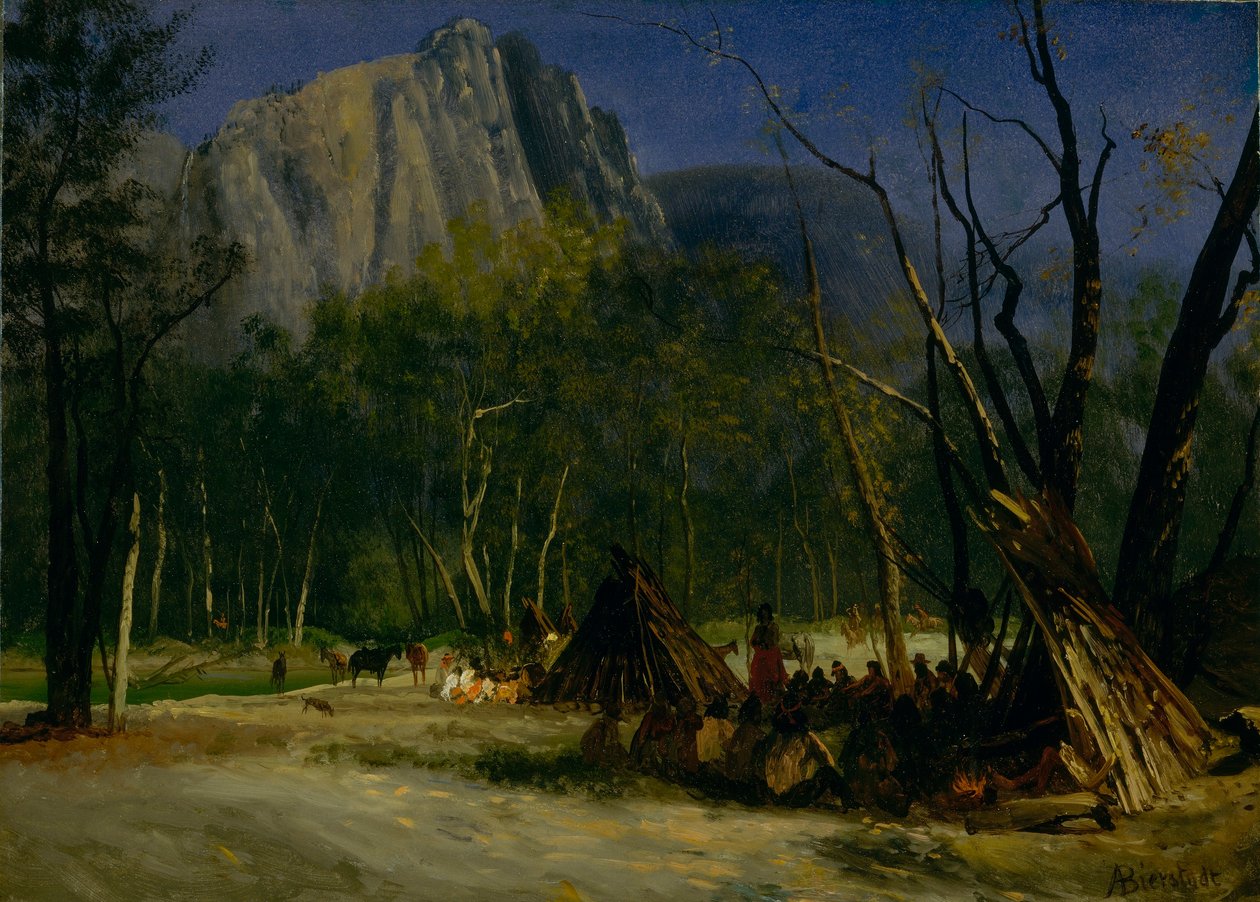 Indians in Council, Kalifornia tekijältä Albert Bierstadt