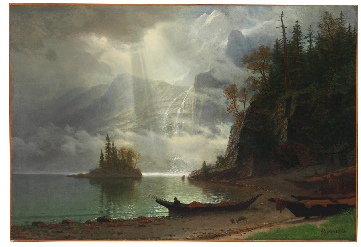 Saari järvessä tekijältä Albert Bierstadt