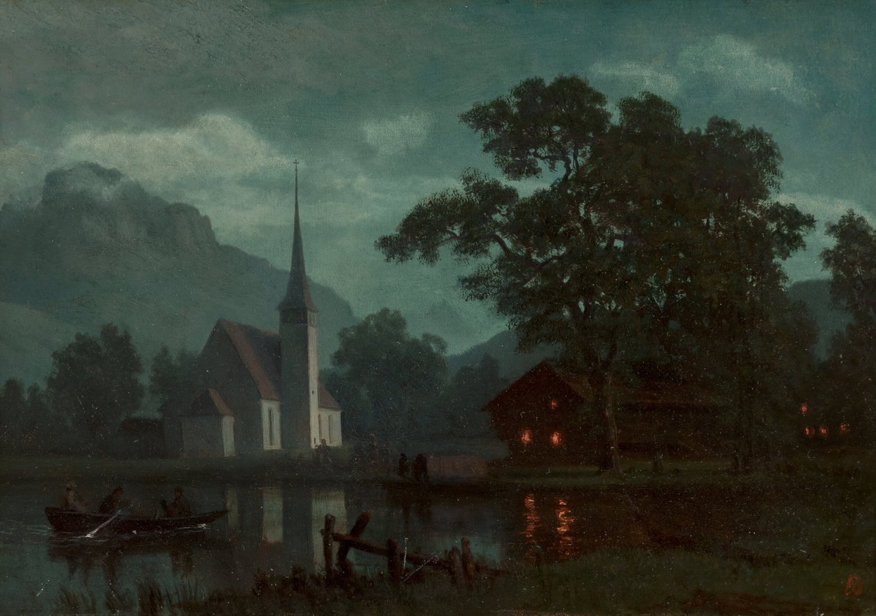 Luzernin järvi, Sveitsi tekijältä Albert Bierstadt