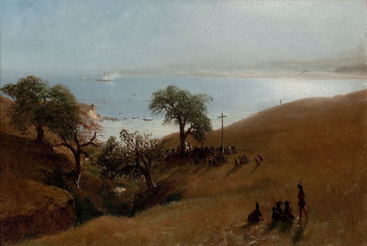 Monterey, Kalifornia (Tutkimus Montereyn sisäänpääsyä varten) tekijältä Albert Bierstadt