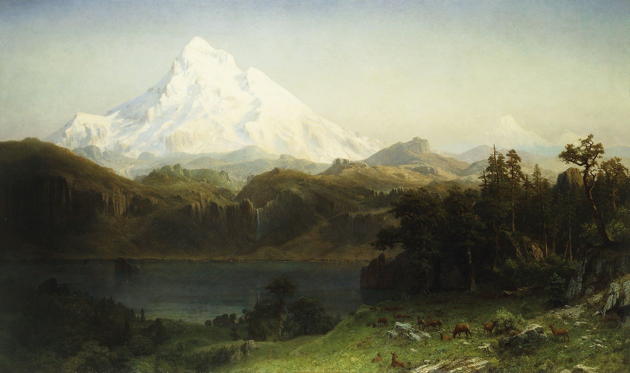 Mount Hood Oregonissa, tekijältä Albert Bierstadt