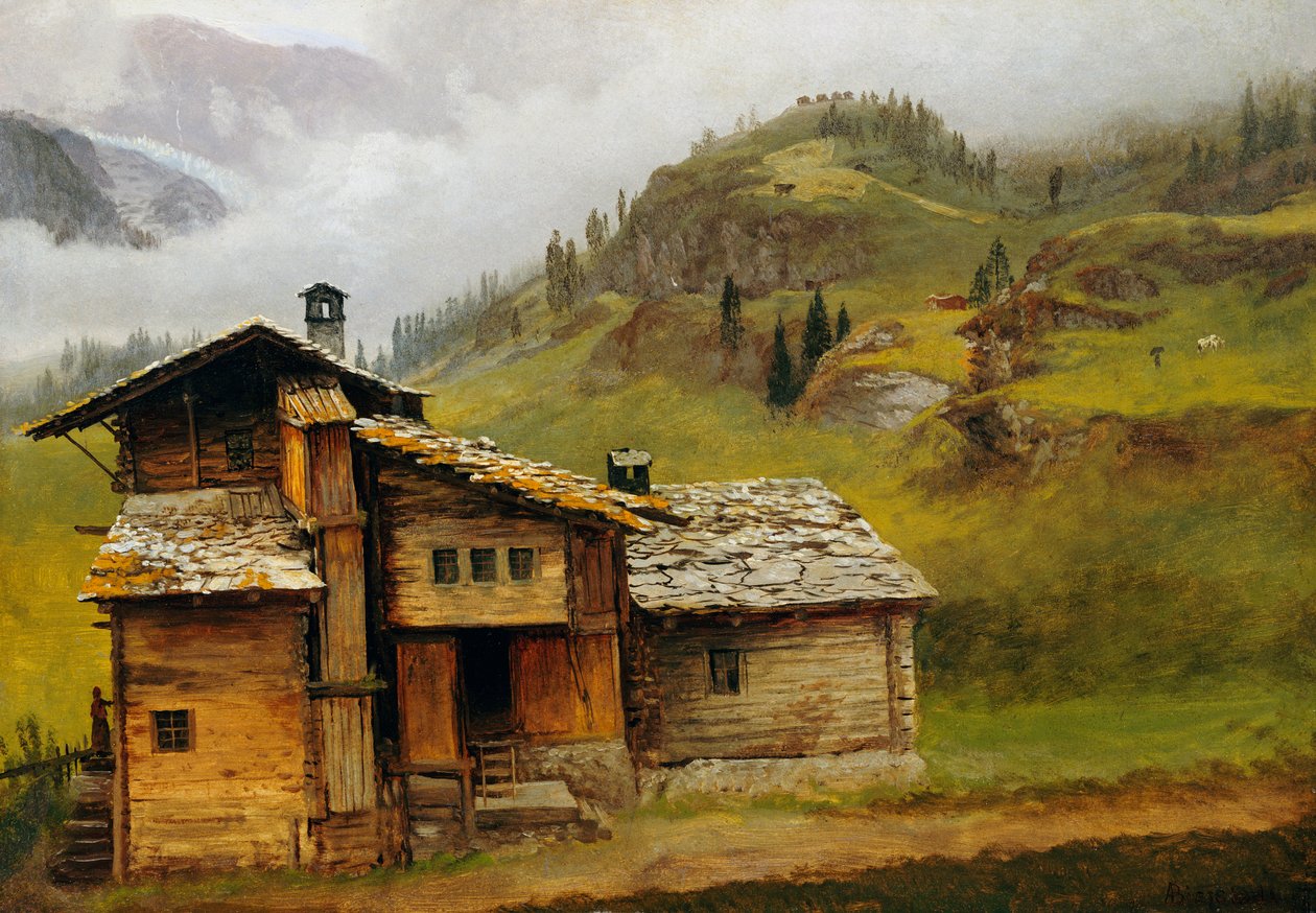 Vuoristotalo tekijältä Albert Bierstadt