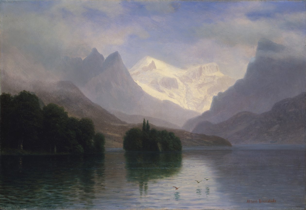 Vuoristokohtaus, 1880-90. tekijältä Albert Bierstadt