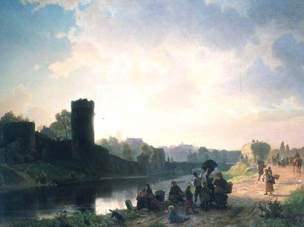 River Estuary (öljy) tekijältä Albert Bierstadt