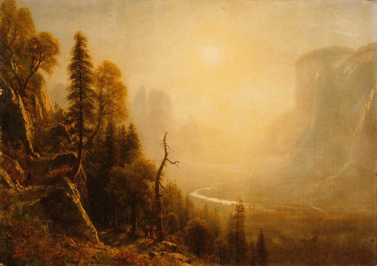 Opiskele Yosemite Valley, Glacier Point Trail, tekijältä Albert Bierstadt
