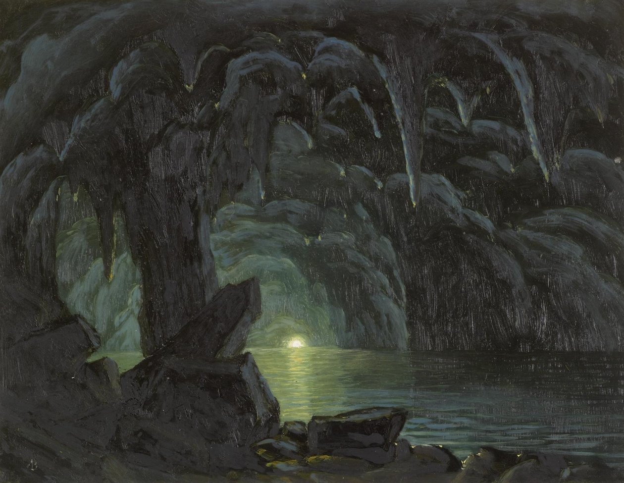 Sininen luola, Capri tekijältä Albert Bierstadt