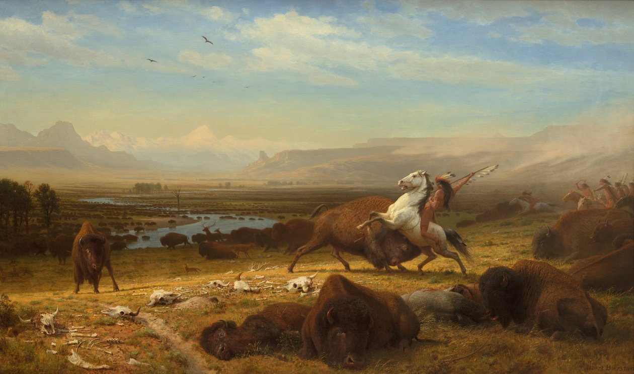 The Last of the Buffalo, noin 1888 tekijältä Albert Bierstadt