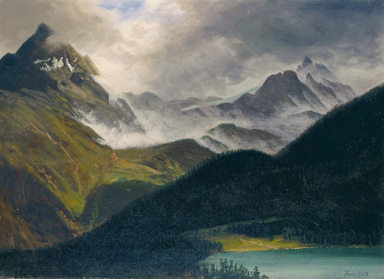 Nimetön (öljy kankaalle) tekijältä Albert Bierstadt