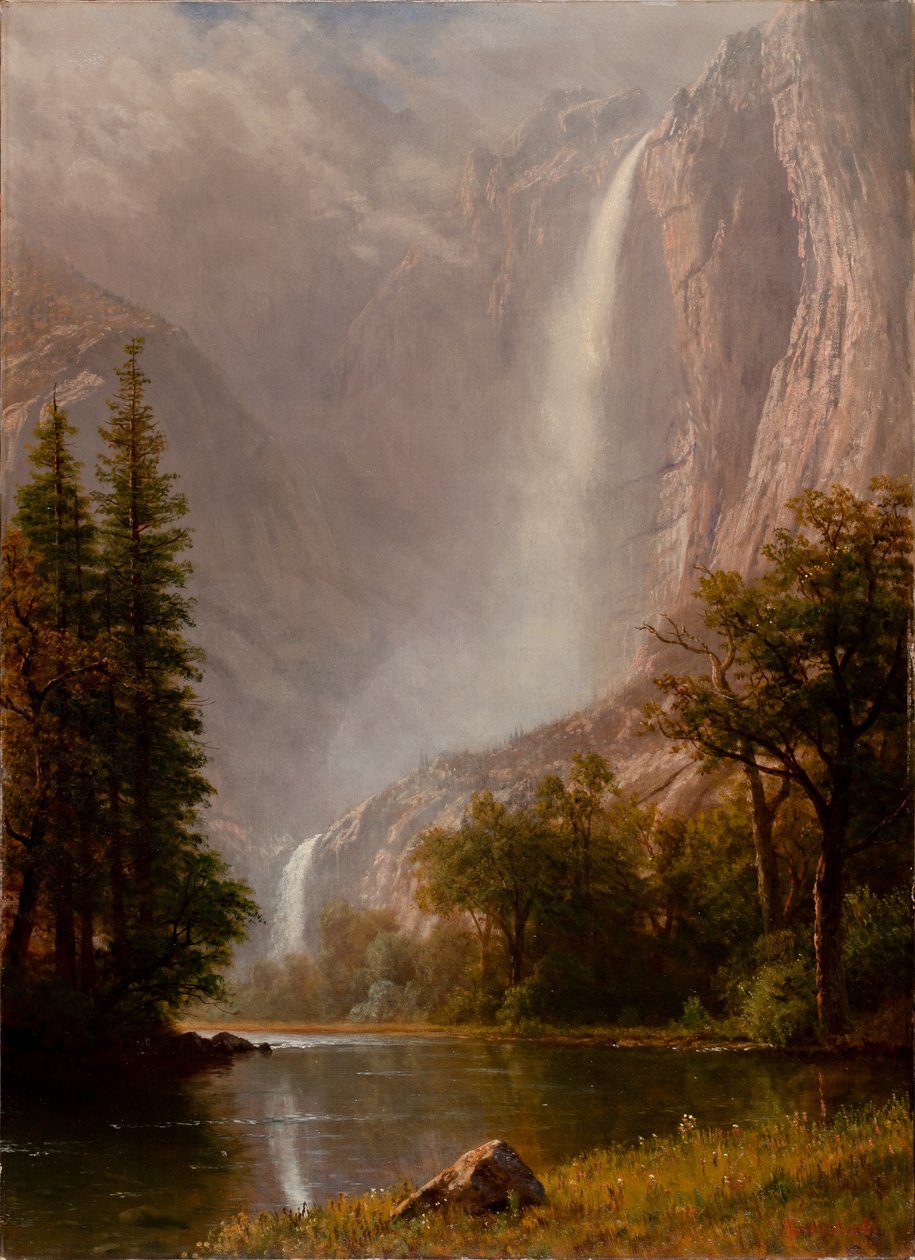Yosemite Falls, n. 1865-1870 tekijältä Albert Bierstadt