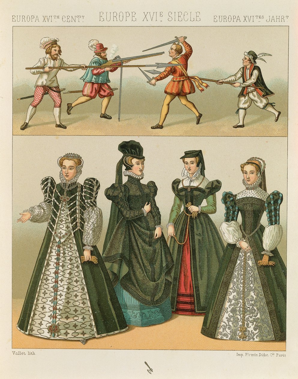 Auguste Racinetin "Le Costume Historique" (Täydellinen pukuhistoria), IV osa tekijältä Albert Charles August Racinet