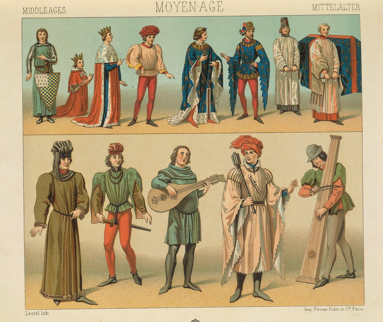 Auguste Racinetin "Le Costume Historique" (Täydellinen pukuhistoria), IV osa tekijältä Albert Charles August Racinet