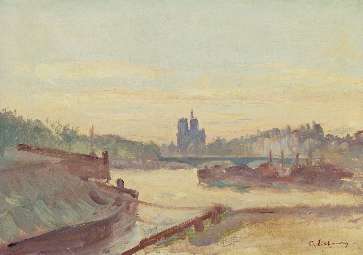 Notre Dame de Paris (öljy kankaalle) tekijältä Albert Charles Lebourg