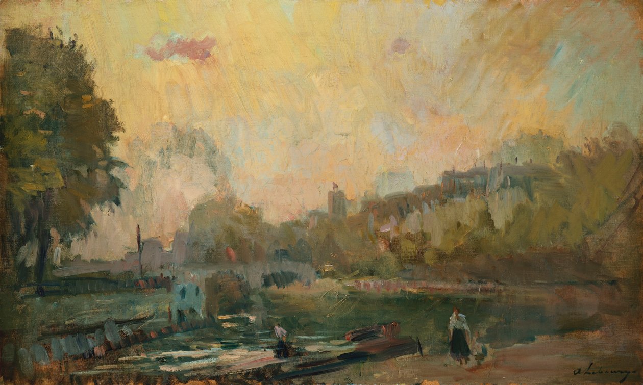 Seine-joen rannat St. Cloudissa tekijältä Albert Charles Lebourg
