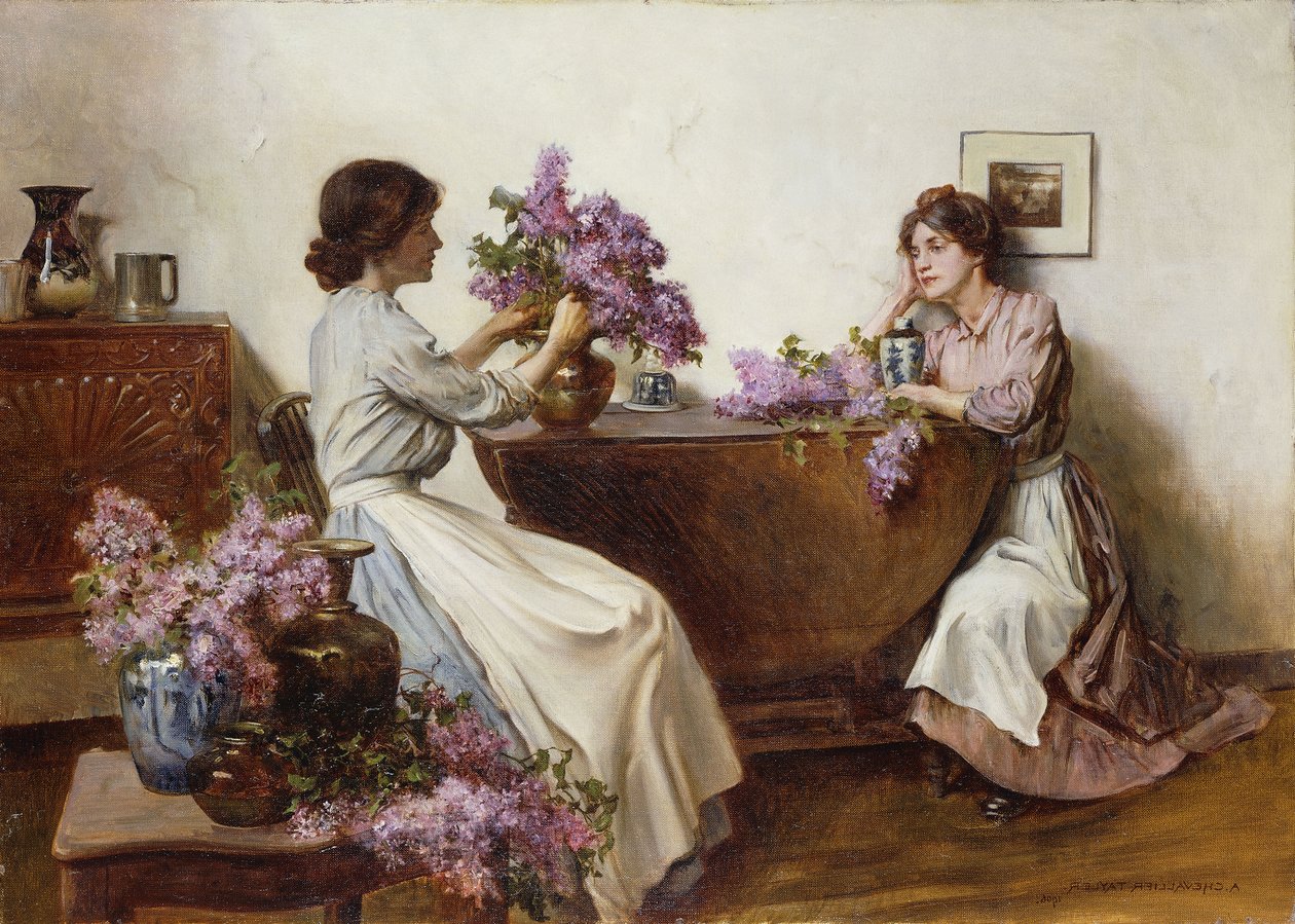 Syreenin asettaminen, 1906 tekijältä Albert Chevallier Tayler