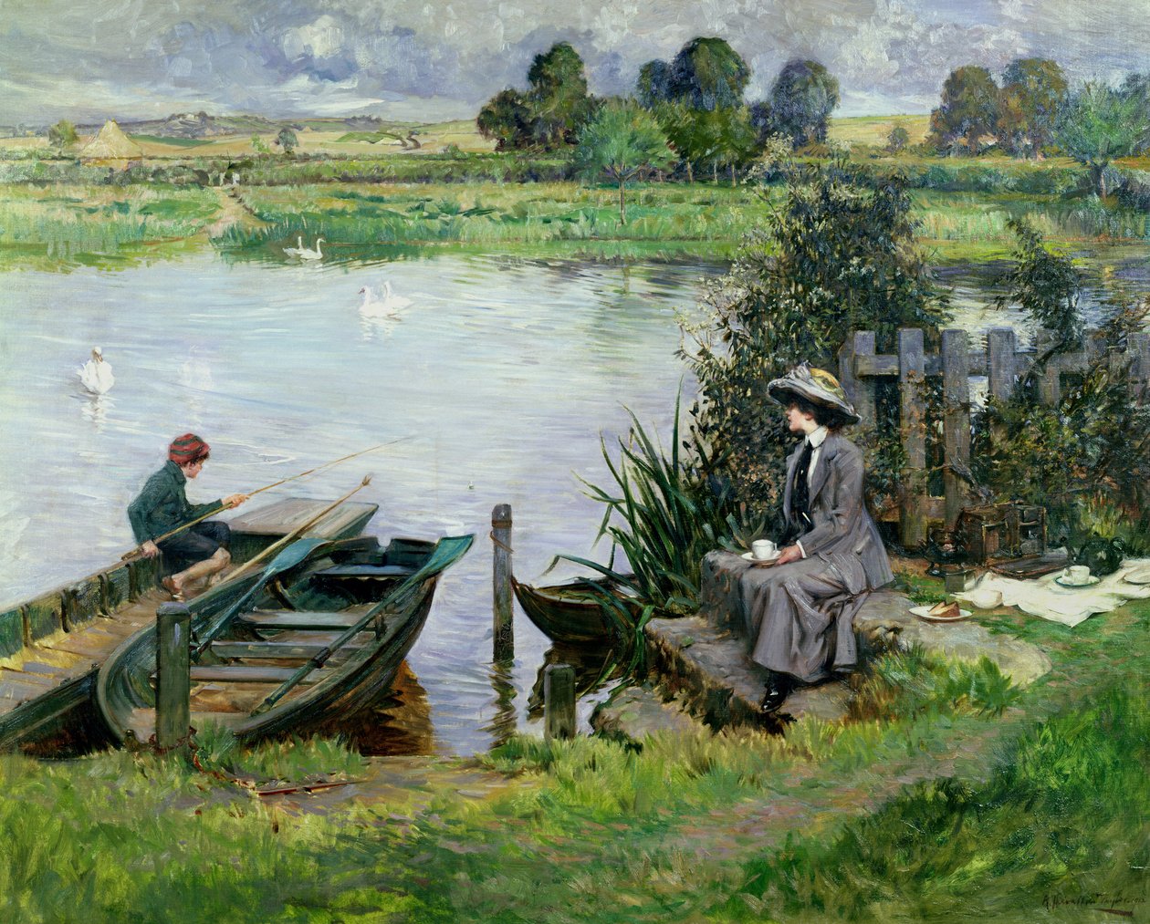 Thames Bensonissa, 1912 tekijältä Albert Chevallier Tayler