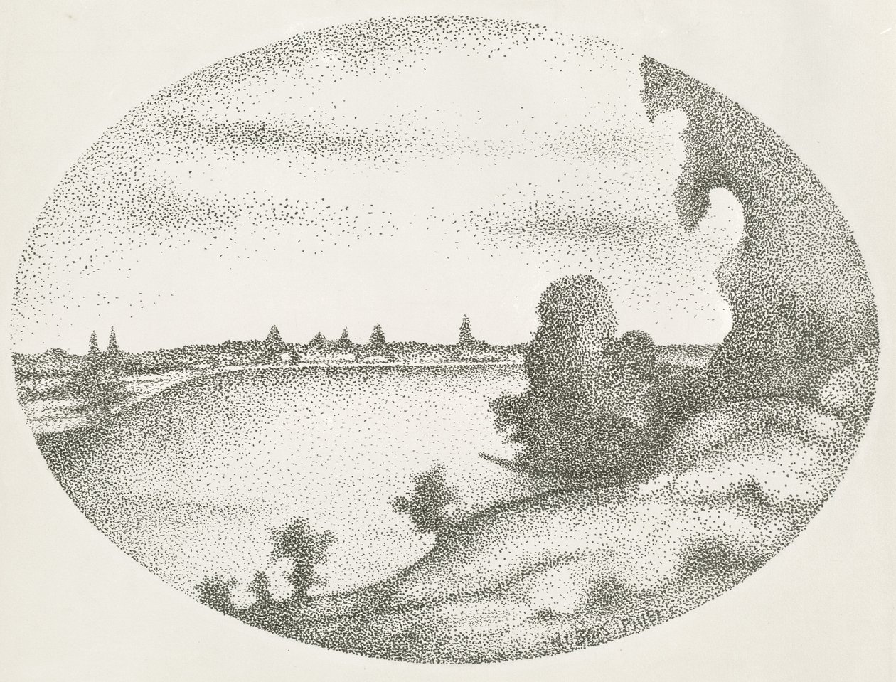 Jokimaisema tekijältä Albert Dubois Pillet