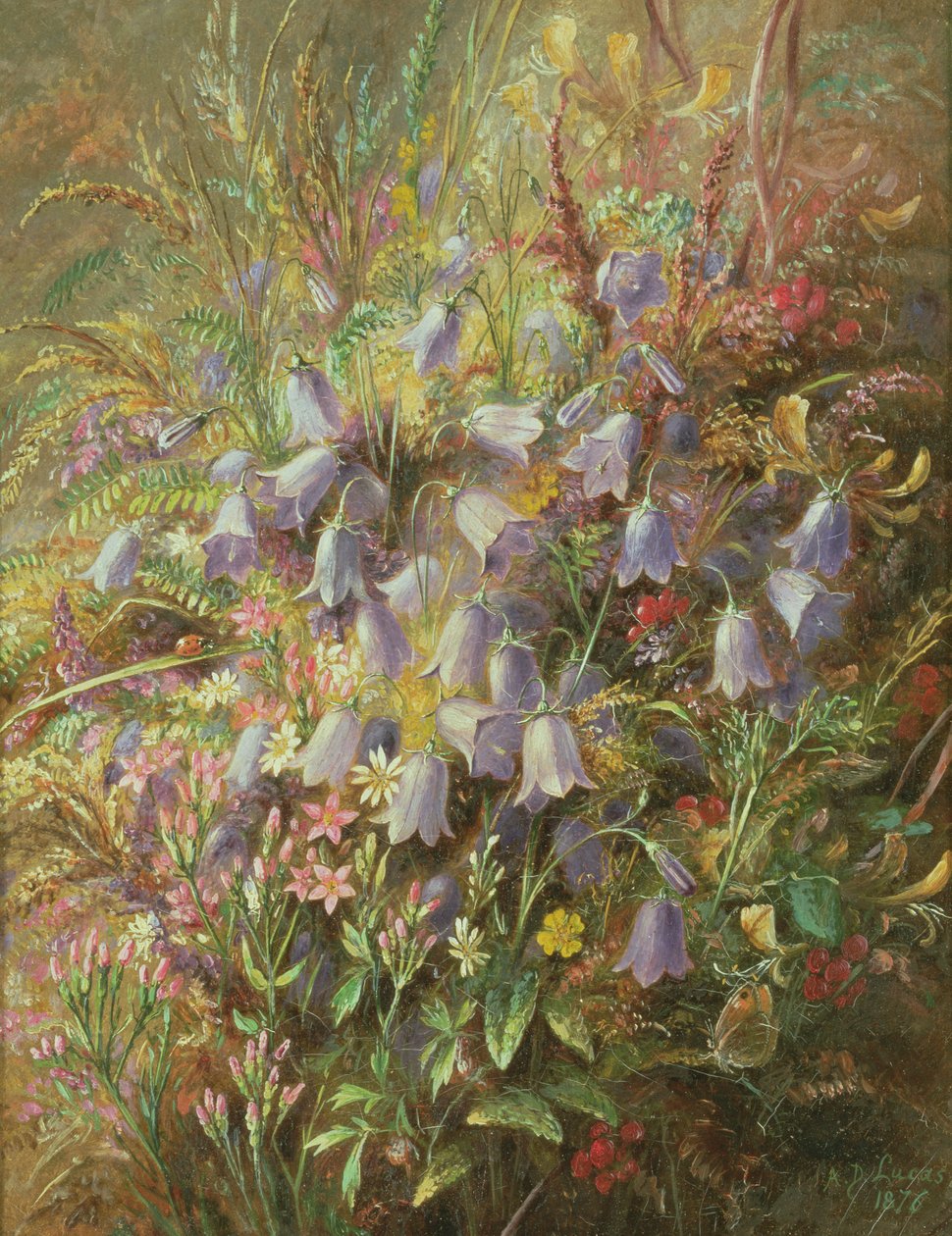 Jäniksenkelloja ja muita metsän kukkia ja ruohoja tekijältä Albert Durer Lucas