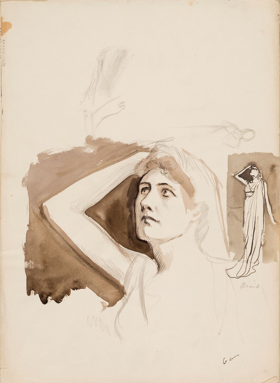 Aino Ackté Alcestis, luonnos tekijältä Albert Edelfelt
