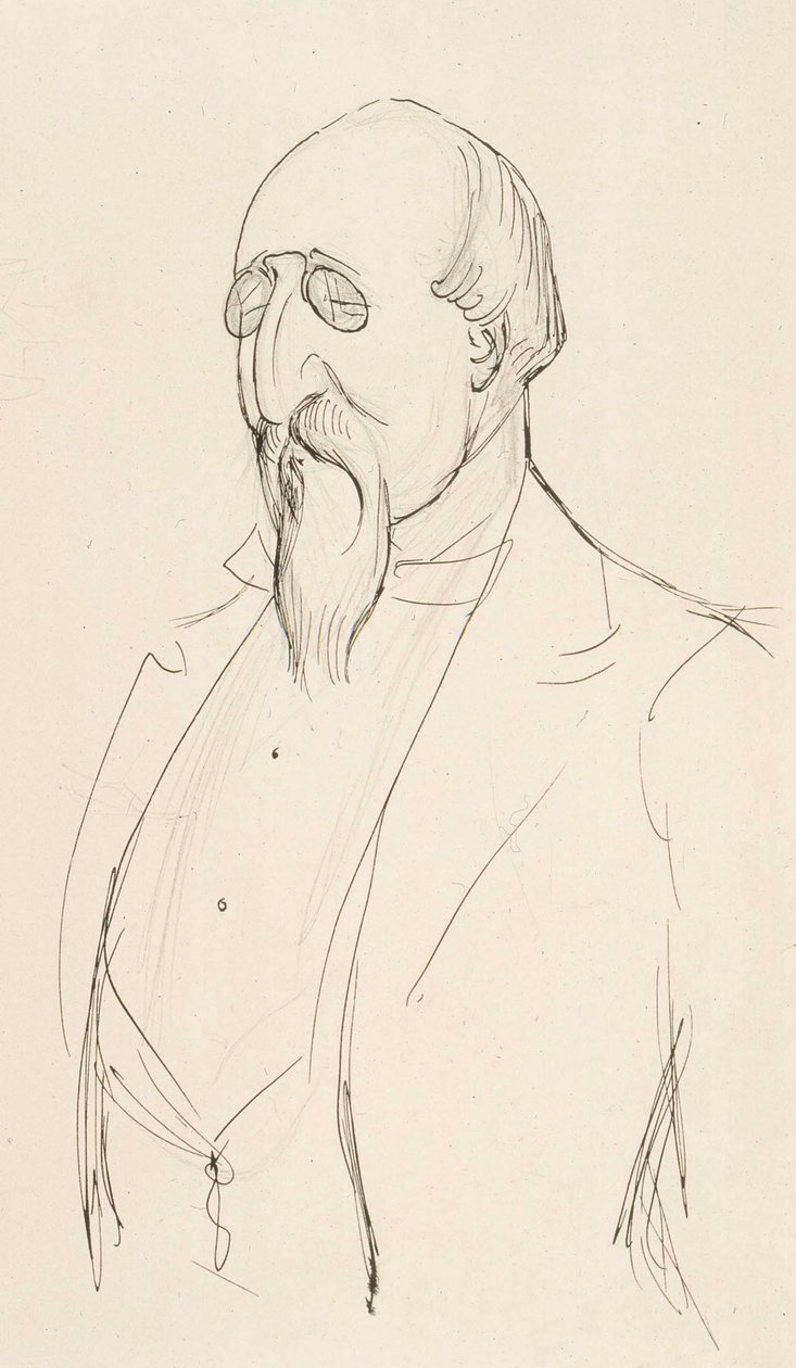 Leo Mechelinin karikatyyri tekijältä Albert Edelfelt