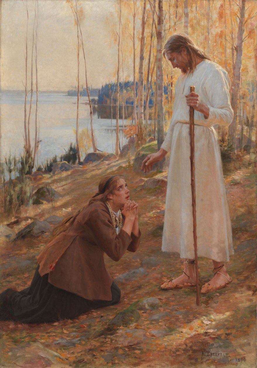 Kristus ja Maria Magdaleena – suomalainen legenda tekijältä Albert Edelfelt