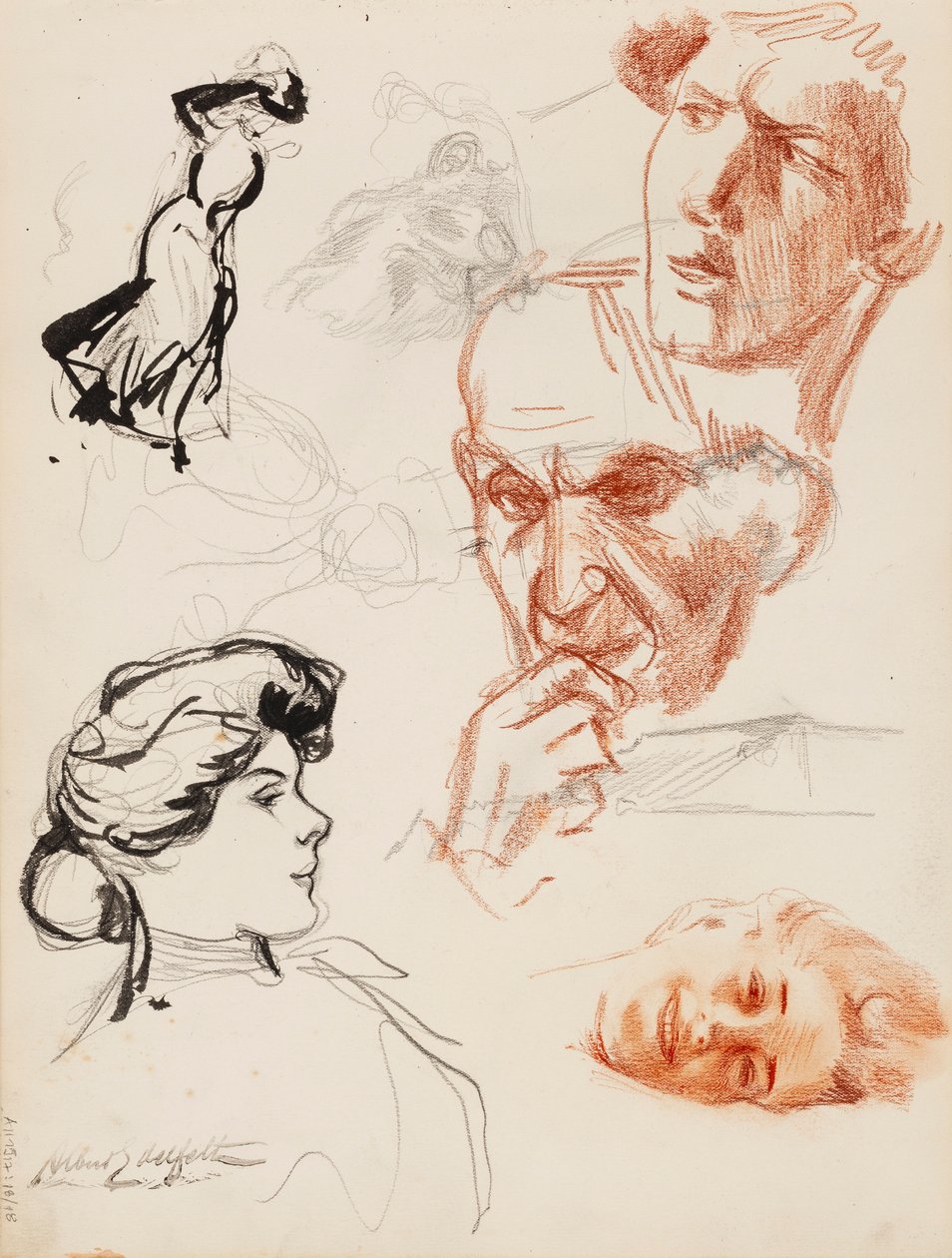Henkilöluonnoksia tekijältä Albert Edelfelt