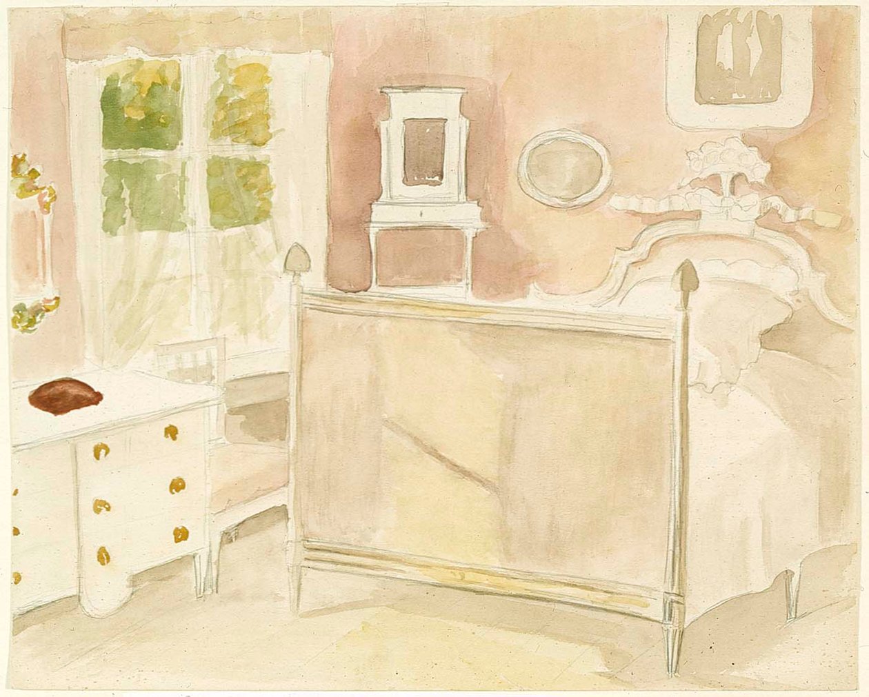 Haikon huvilan sisäkuva tekijältä Albert Edelfelt