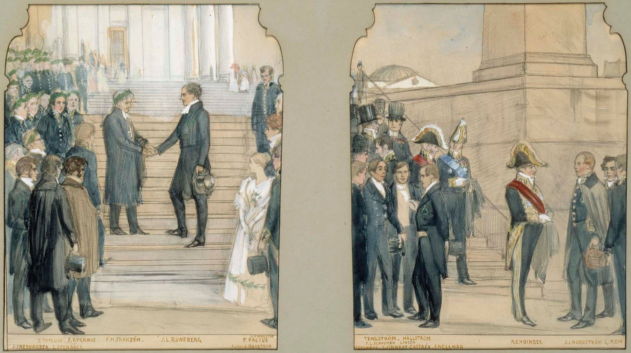 Jubilee-tutkintotilaisuus, kilpailuun osallistuminen tekijältä Albert Edelfelt
