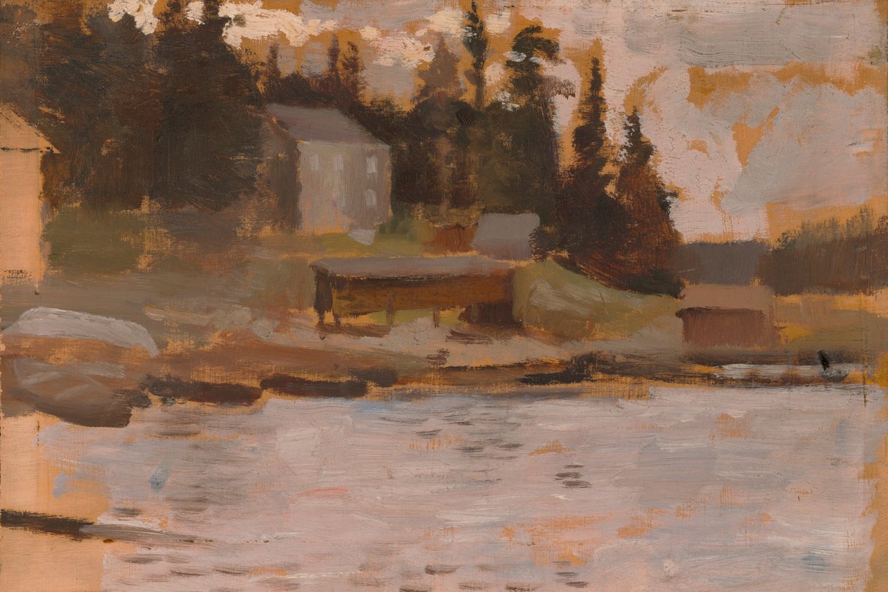 Maisemaluonnos Hamarista tekijältä Albert Edelfelt