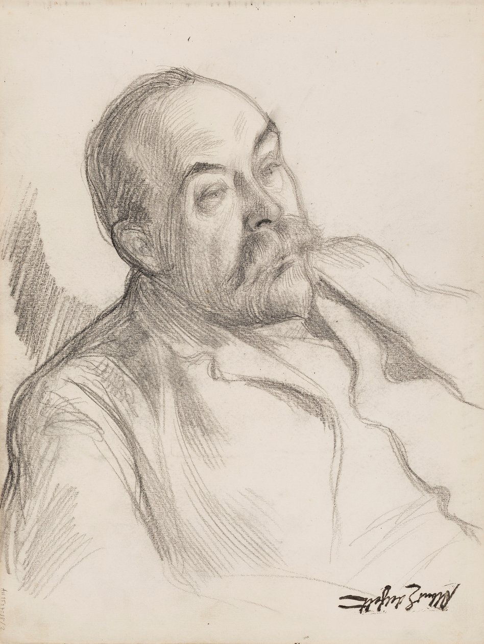 Miehen muotokuva luonnos tekijältä Albert Edelfelt