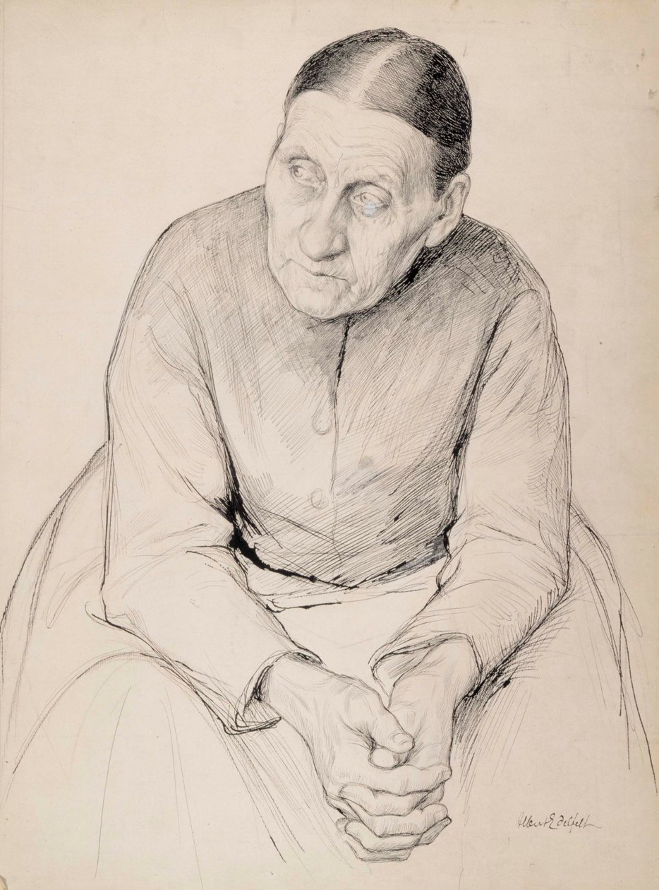 Vanha talonpoikaisnainen tekijältä Albert Edelfelt