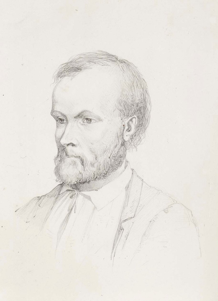 Portrait of Aleksis Kivi tekijältä Albert Edelfelt