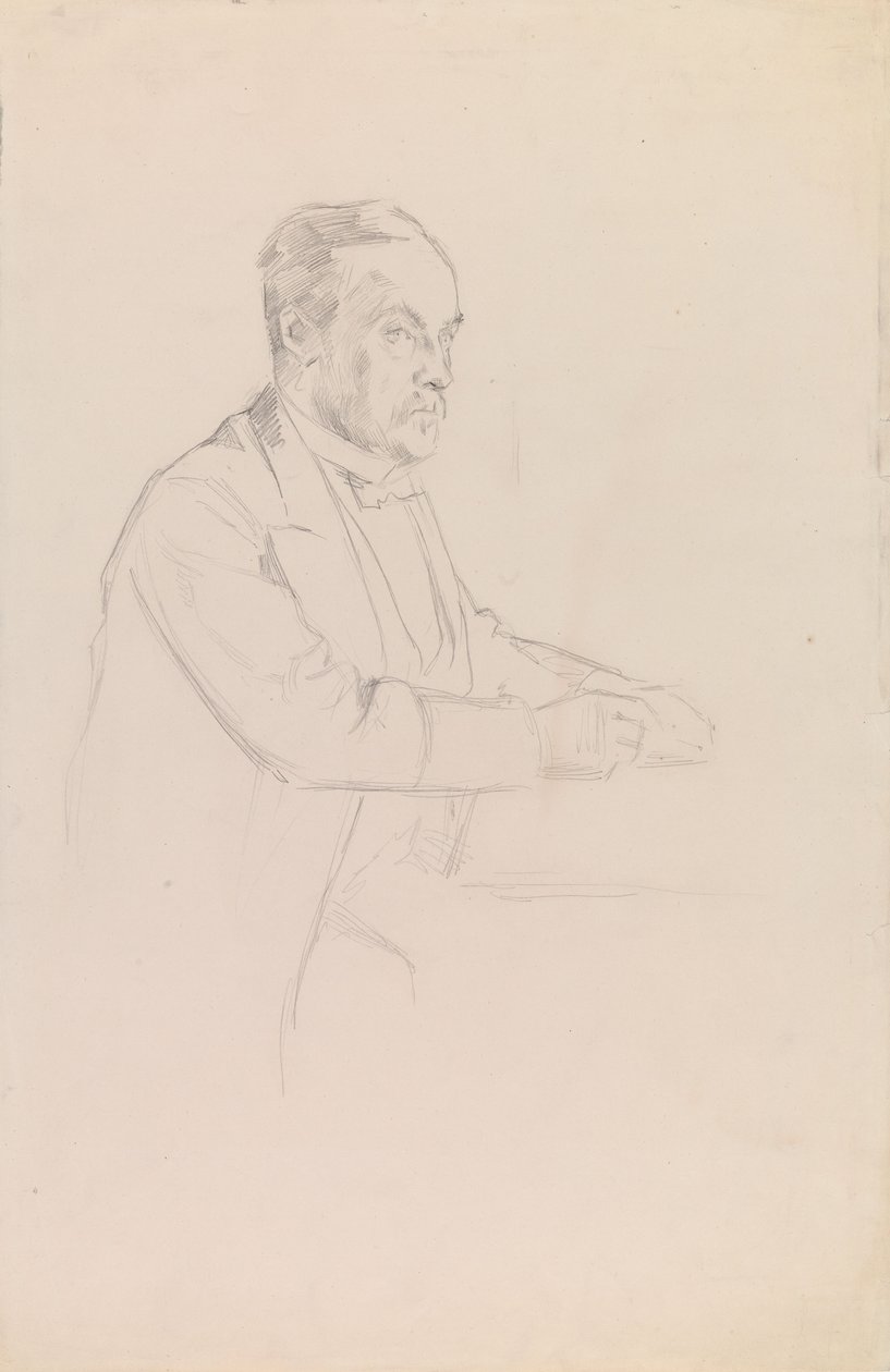 Louis Pasteurin muotokuva, luonnos tekijältä Albert Edelfelt