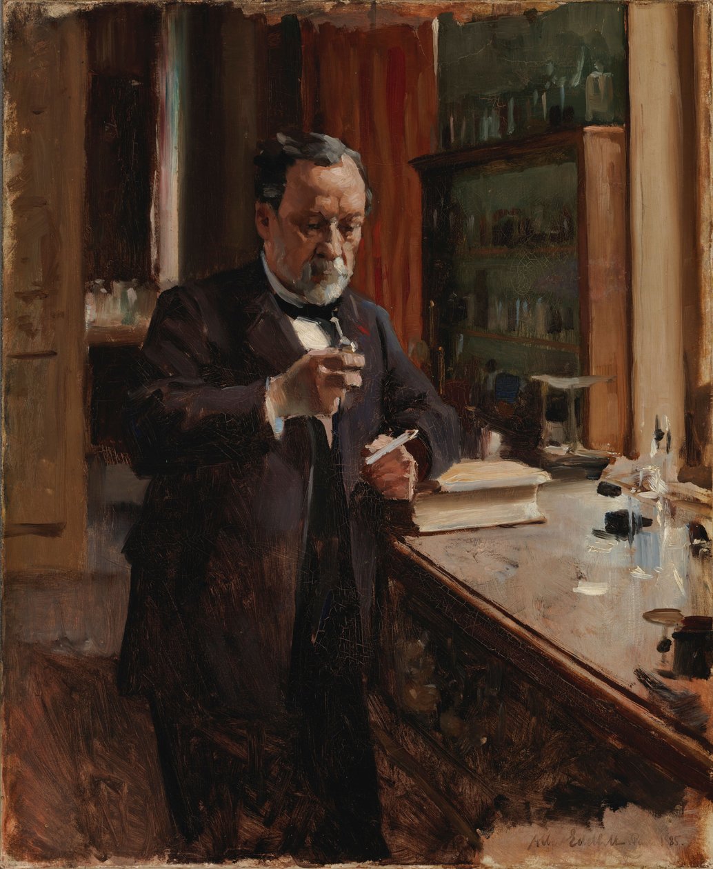 Louis Pasteurin muotokuva, luonnos tekijältä Albert Edelfelt